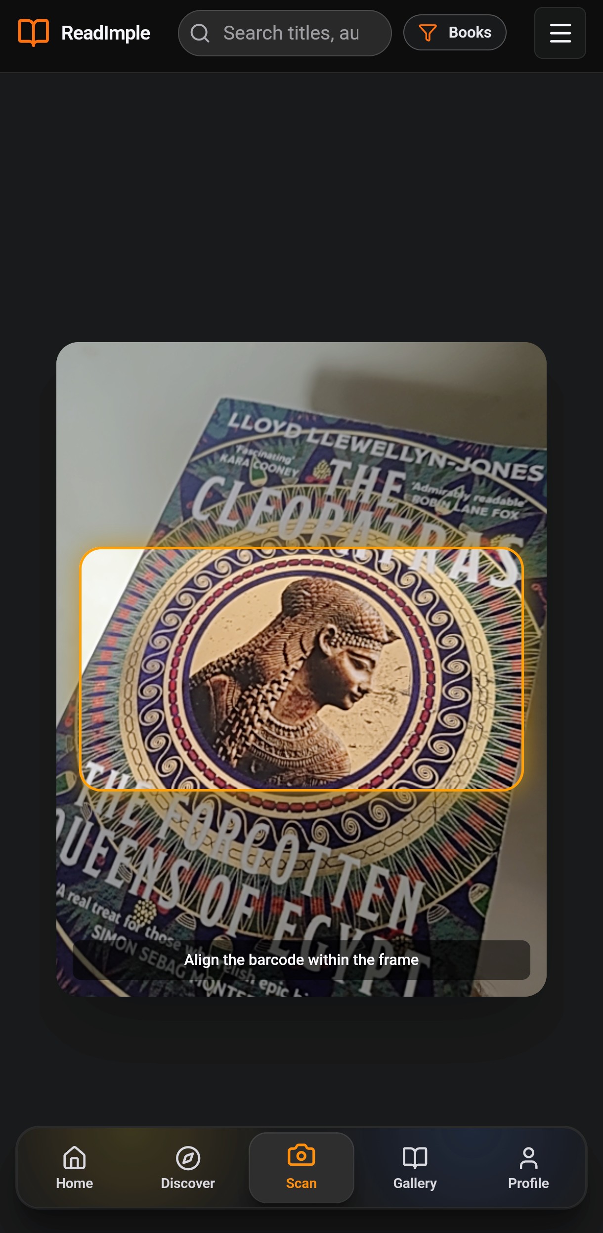 Placeholder image for the Scan tab